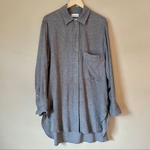 Raey Loose Fit Gray Button Up Shirt